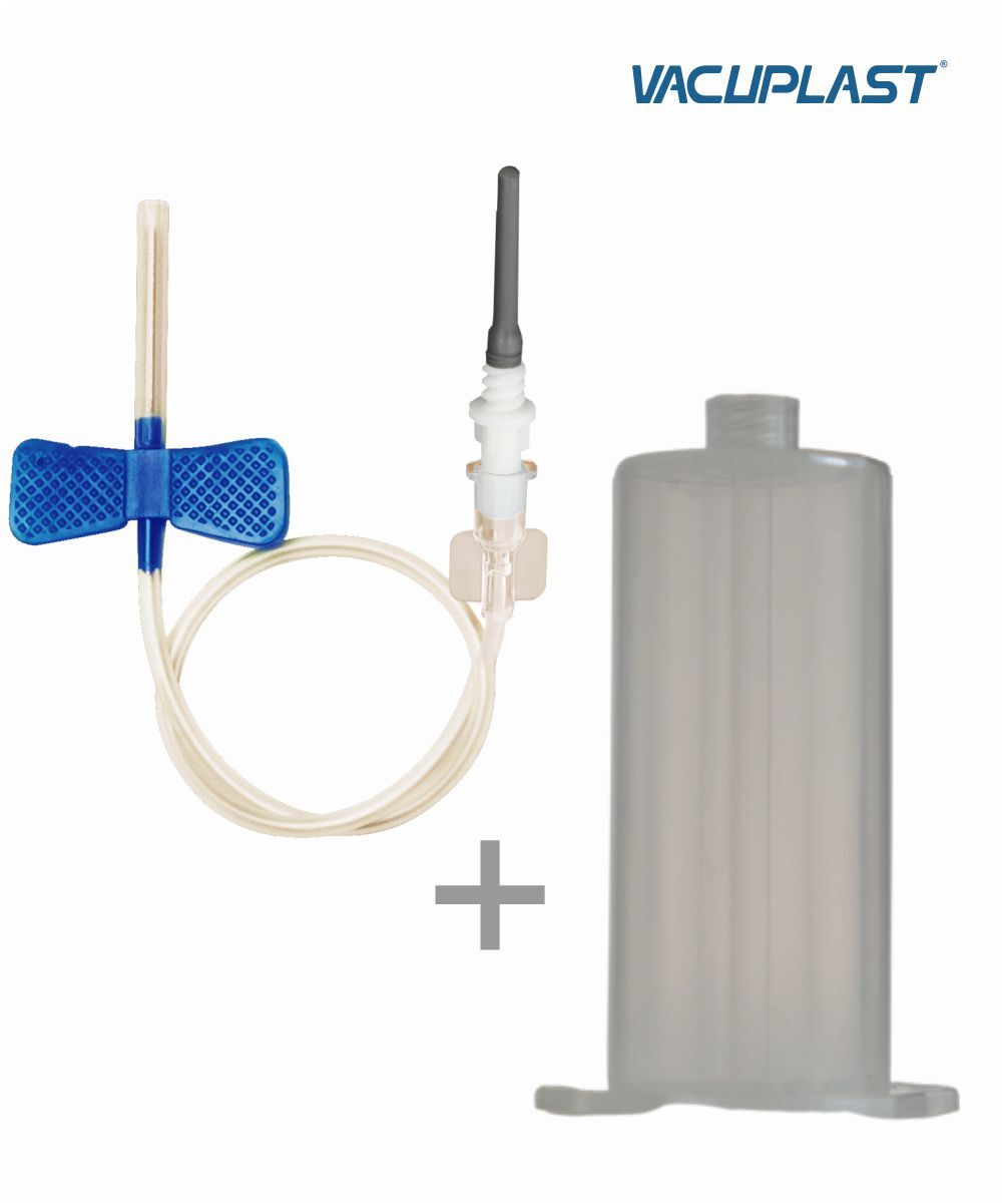 Conjunto escalpe para coleta de sangue a vácuo 23G com tubo de 7